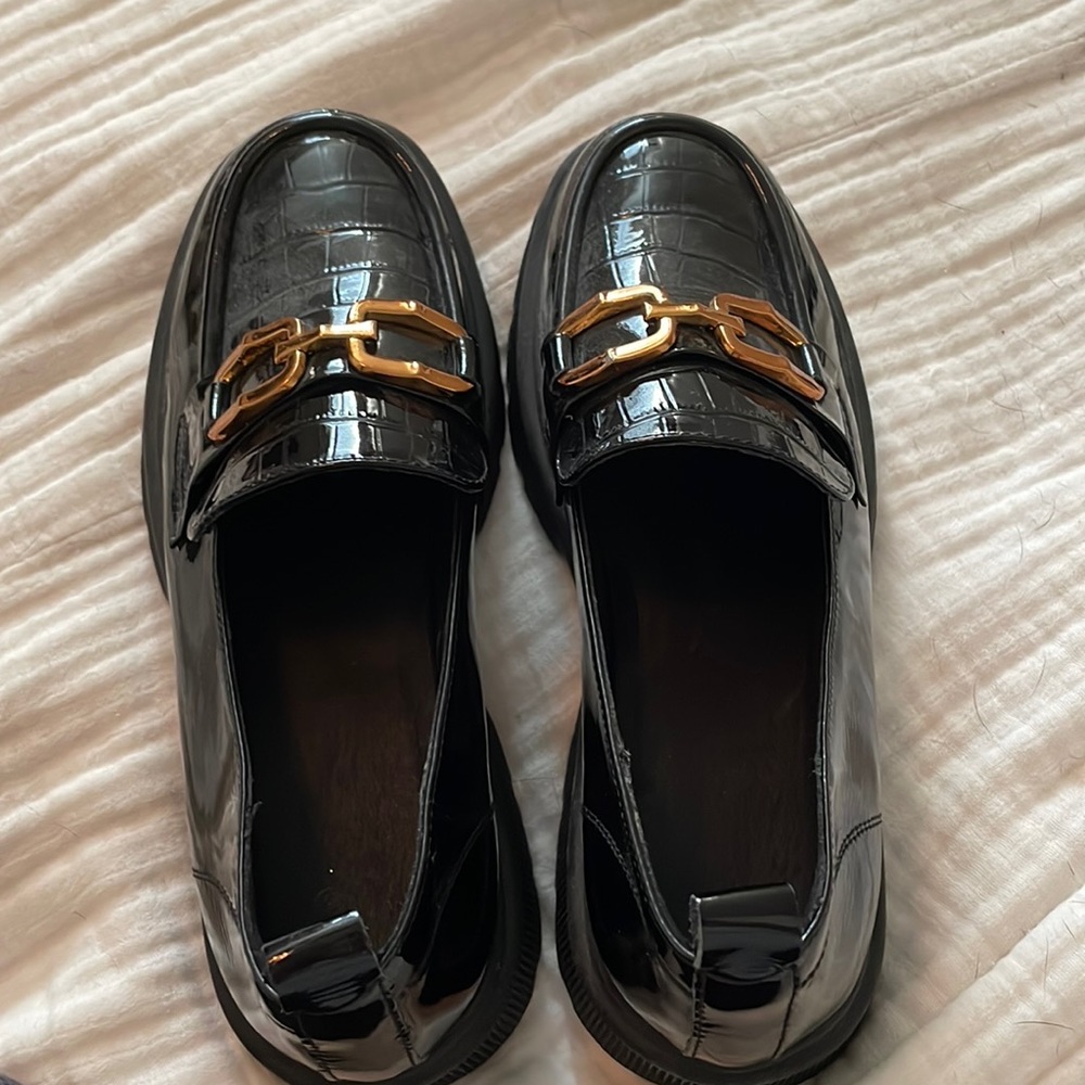 Black loafers